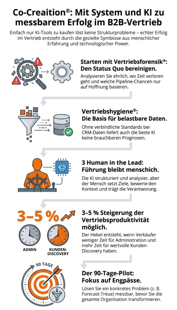 KOMOR_Co-Creaition_Human-in-the-lead KOMOR Human in the Loop sichert Kontrolle und Human in the Lead übernimmt die Führung